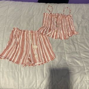 ⭐️ 3/$10 ⭐️ No Boundaries Cropped Tribal Print Tank Top & Shorts Outfit